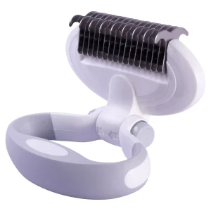 Swivel Travel Grooming Dematting Pet Comb, White
