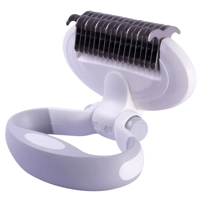 Swivel Travel Grooming Dematting Pet Comb, White